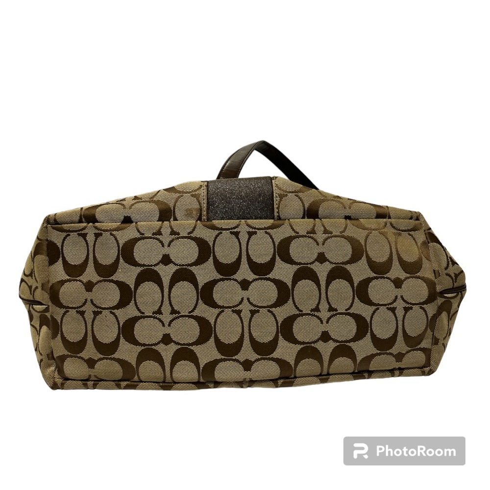Coach Brown and cream signature drawstring bag. - Picture 6 of 9